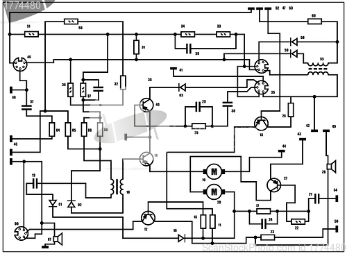 Image of Electric scheme - background