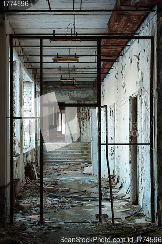 Image of Abandoned hallway in Chernobyl