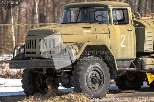 Image of Old war machine outdoors