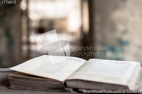 Image of Opened old book
