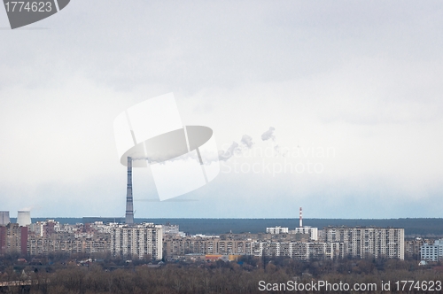 Image of Power plant in residential area