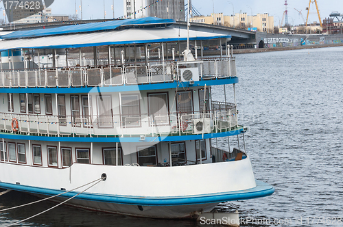 Image of Big tourist boat at the bay