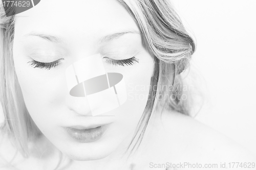 Image of Closeup of a blond girl 