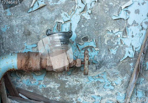 Image of Old rusty tap closeup