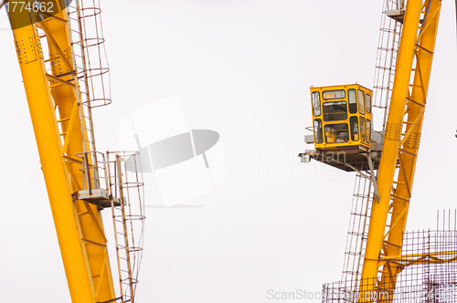 Image of Industrial crane against white