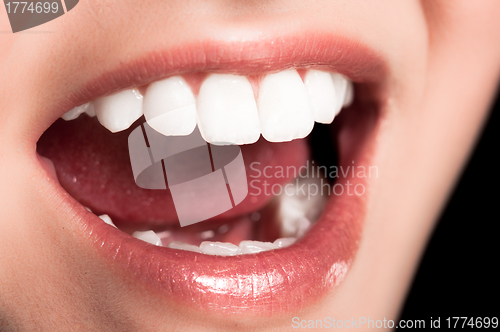 Image of Closeup of a smiling girl 