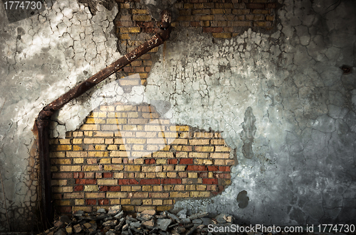 Image of Industrial background with sewer pipe