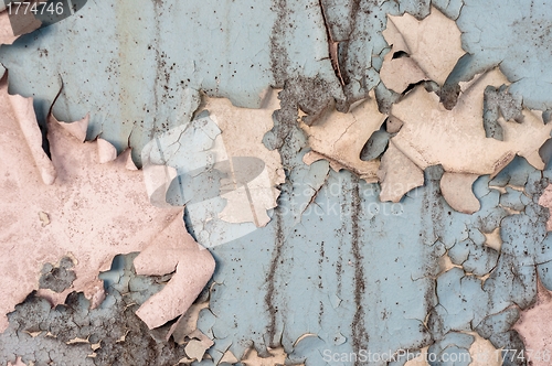 Image of Closeup of an old painted surface