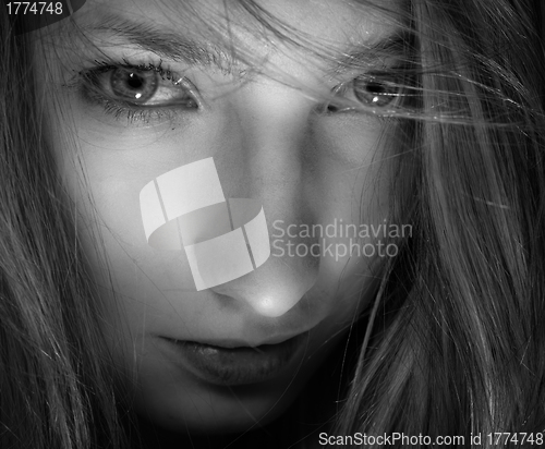 Image of Closeup of a blond girl