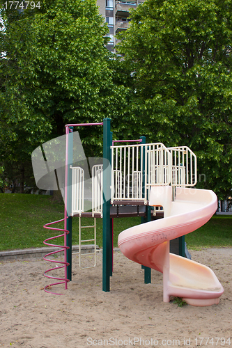 Image of Children's play structure in the park