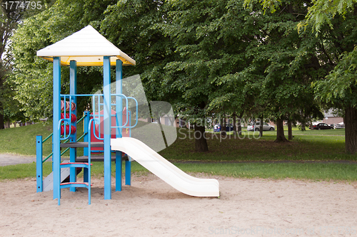 Image of Children's play structure in the park