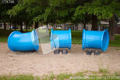 Image of Children's play structure in the park