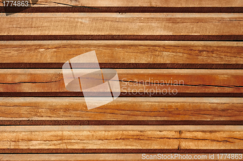 Image of Old parallel wooden logs