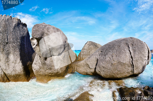 Image of Boulders and ocean