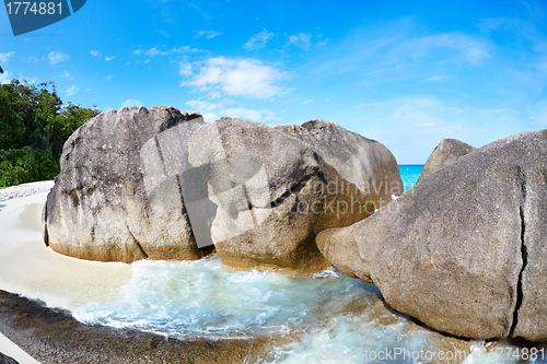 Image of Boulders and ocean