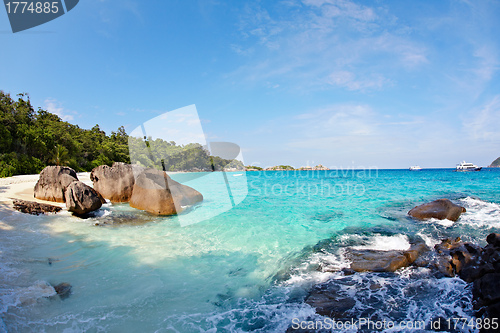 Image of Boulders and ocean