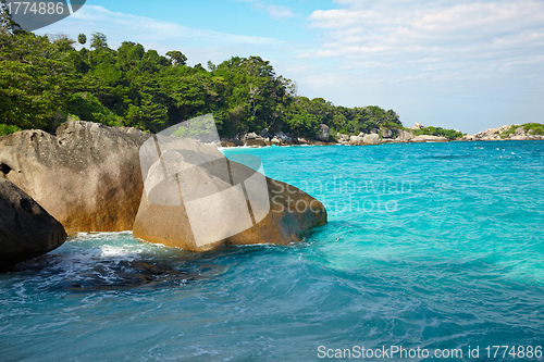 Image of Boulders and ocean