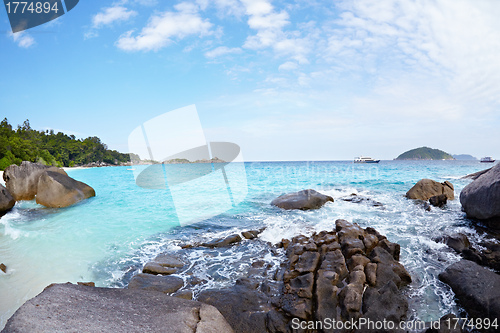 Image of Boulders and ocean