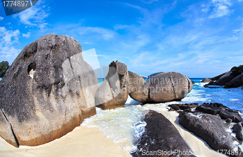 Image of Boulders and ocean