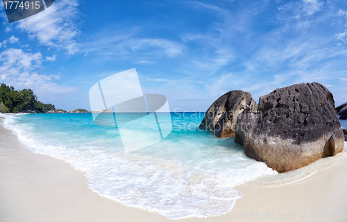 Image of Boulders and ocean