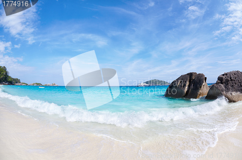 Image of Boulders and ocean