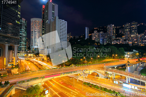 Image of traffic city night