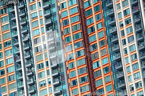 Image of Hong Kong public housing apartment block