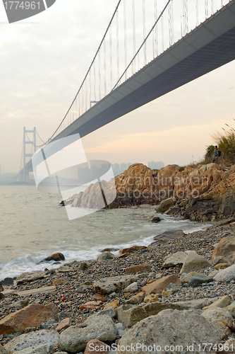 Image of Tsing ma bridge sunset,Hongkong 