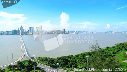 Image of macao city and blue sky