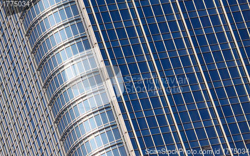 Image of Seamless illustration resembling illuminated windows in a tall b