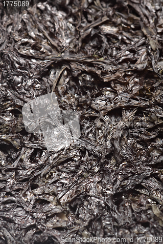 Image of One type of dried seaweed commonly used for salads and soups. 