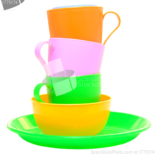Image of plastic cups and plates