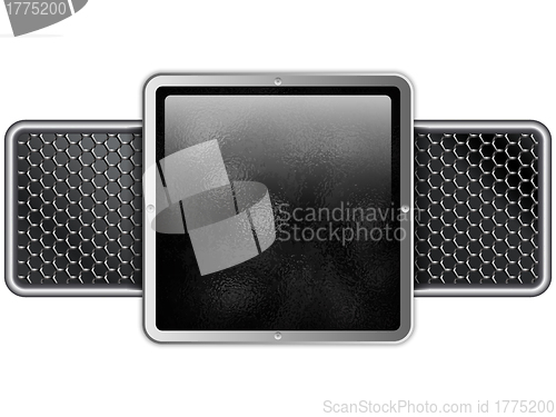 Image of Hammered Metal Silver Square