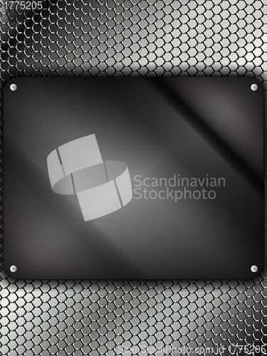 Image of Glass Metal Silver Square