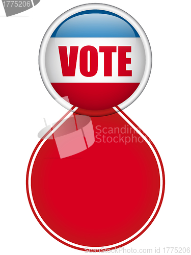 Image of United States Election Vote Button.