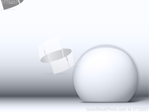 Image of White Shiny Circle on White Background