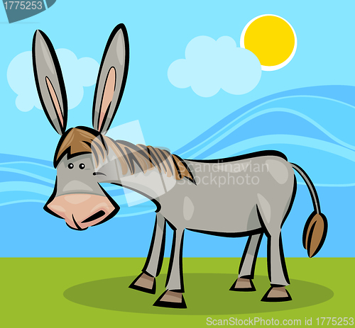 Image of cartoon illustration of donkey