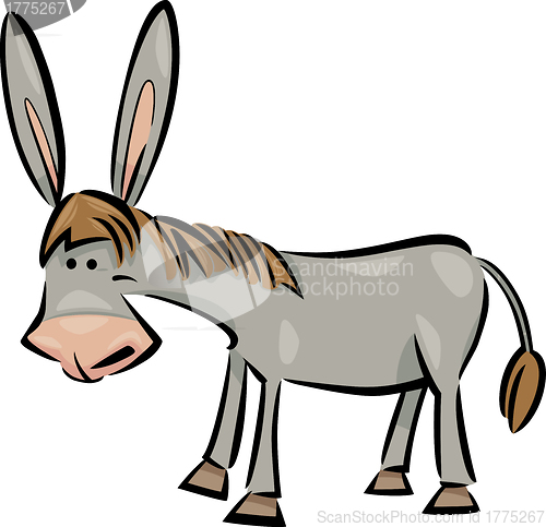 Image of cartoon illustration of donkey