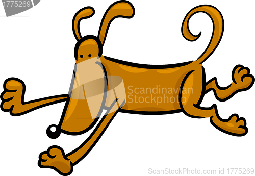Image of cartoon doodle of running dog