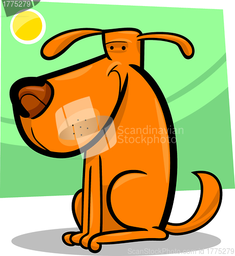 Image of cartoon doodle of cute dog