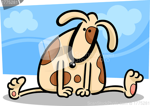 Image of cartoon doodle of funny spotted dog