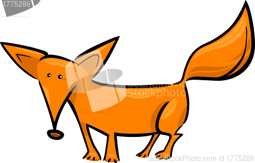 Image of cartoon illustration of red fox