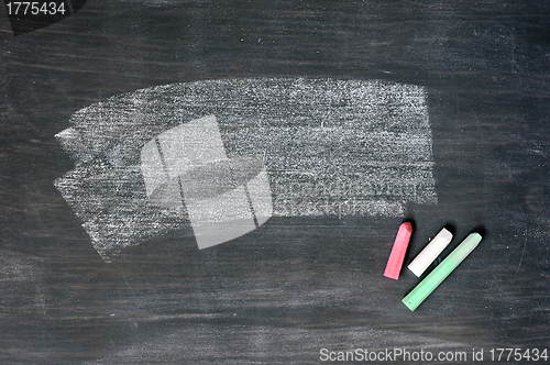 Image of Smudged blackboard background with chalk and copy space