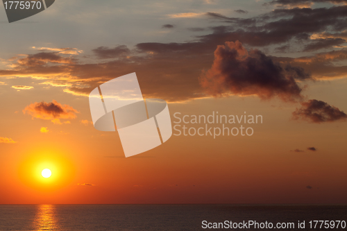 Image of Sea at sunset