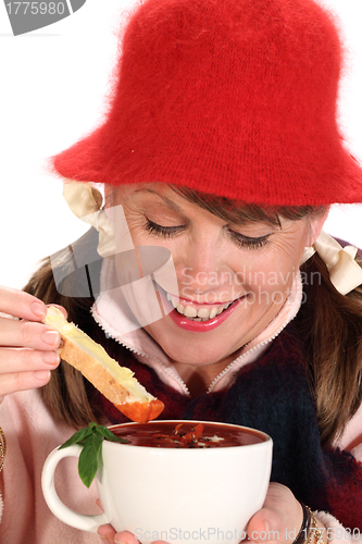 Image of Dipping Bread In Soup