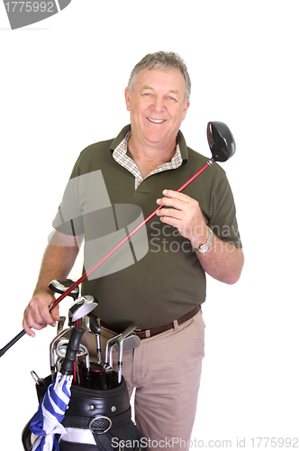 Image of Man Holding Golf Club