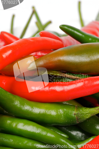 Image of Arrangement of Chili peppers