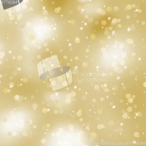 Image of Glittery gold Christmas background. EPS 8