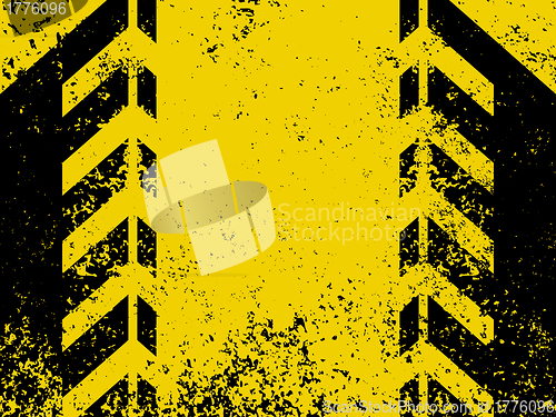 Image of A grungy and worn hazard stripes texture. EPS 8