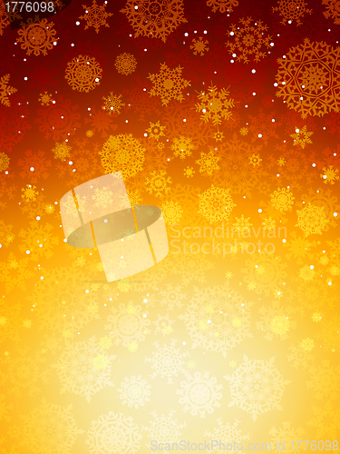 Image of Christmas background with snowflakes. EPS 8